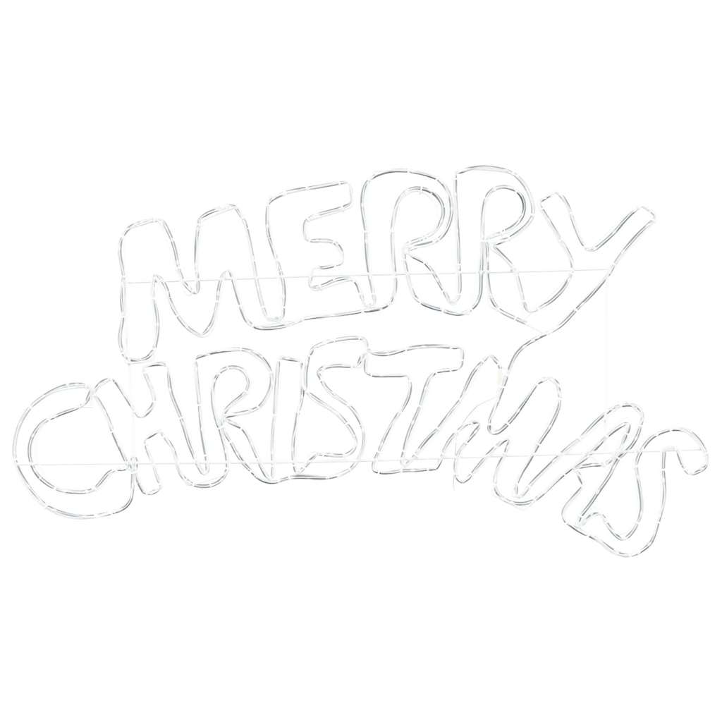 Christmas Sign with 240 LEDs Multicolour 100 x 50 cm PVC